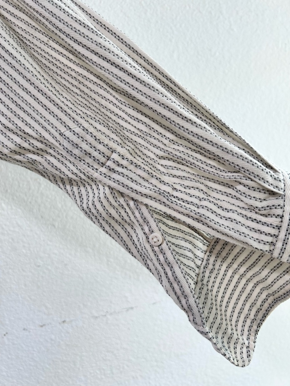 Ike Behar Long-Sleeve Striped Dress Shirt - White & Gray - Picture 8 of 16